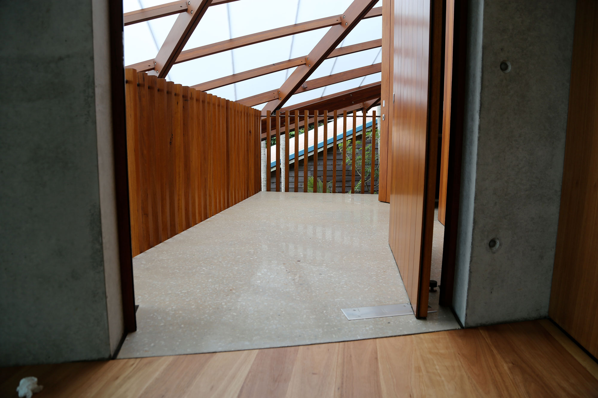 A well light, Polished Concrete Outdoor Area